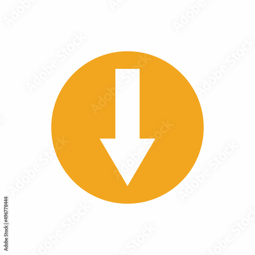 Free Download Arrow part down vector icon  logo background - GFXLoad