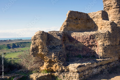 Perimeter walls of the Valley of the Temples, Agrigento, Sicily.