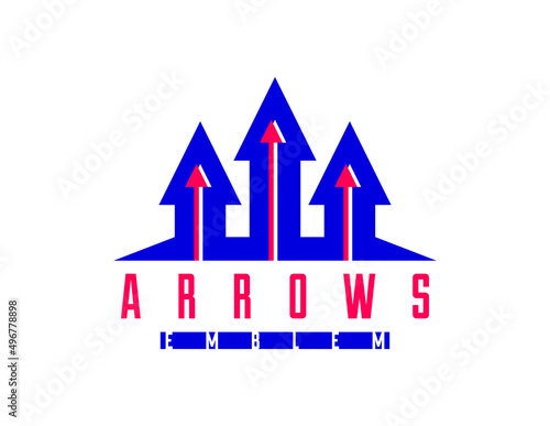 Three arrows up vector logo...