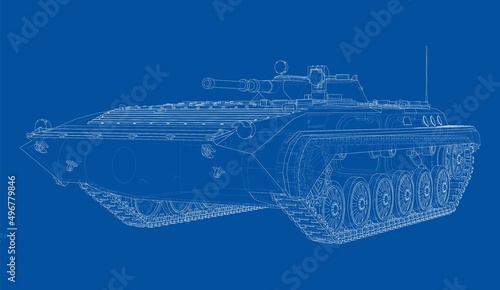 Infantry fighting vehicle. Vector