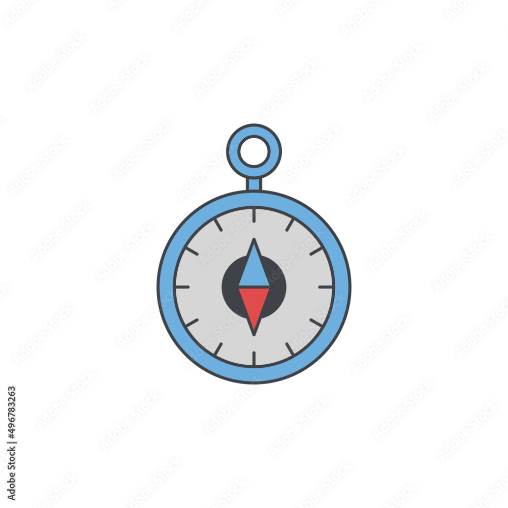 Camping compass icon in color icon, isolated on white background Camping compass icon in color icon, isolated on white background