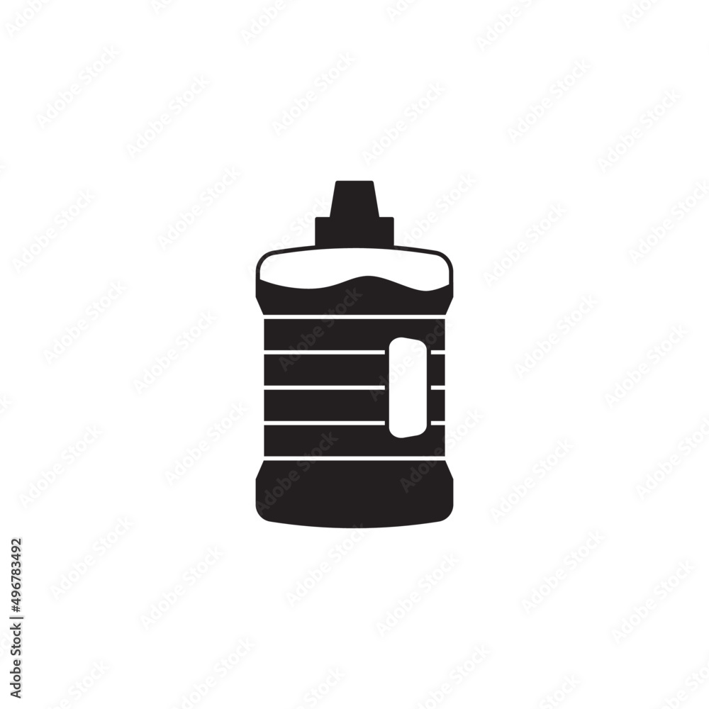 Container water for drink icon in black flat glyph, filled style isolated on white background Container water for drink icon in black flat glyph, filled style isolated on white background