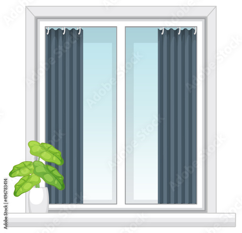 A window for apartment building or house facade