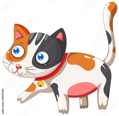 Cute cat cartoon character