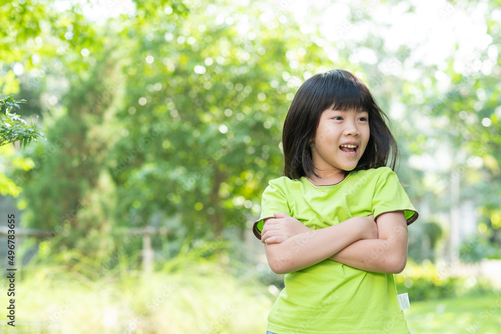 portrait asian kid, child enjoy and happy, the girl is smiling, thinking kid portrait asian kid, child enjoy and happy, the girl is smiling, thinking kid