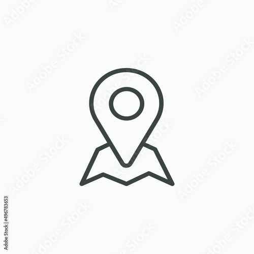 Free Download location, pin, pointer, map, marker, travel, gps, pin, point icon vector symbol - GFXLoad