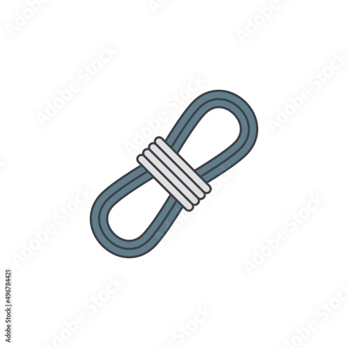 Climbing coil moutaineering icon in color icon, isolated on white background 