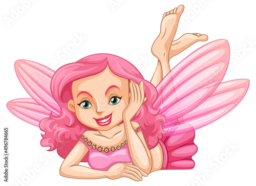 Beauty fairy on a white background
