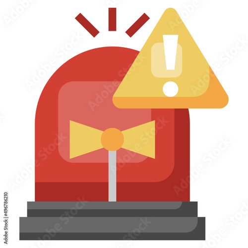 SIREN flat icon,linear,outline,graphic,illustration