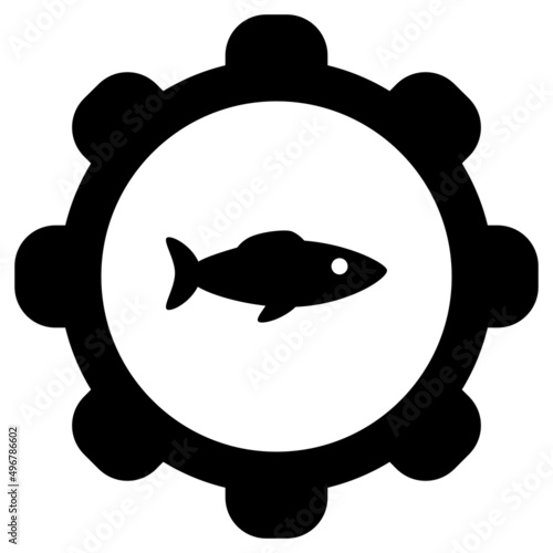 Fisch und Zahnrad