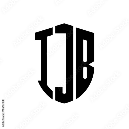 IJB letter logo design. IJB modern letter logo with black background. IJB creative  letter logo. simple and modern letter logo. vector logo modern alphabet font overlap style. Initial letters IJB  photo