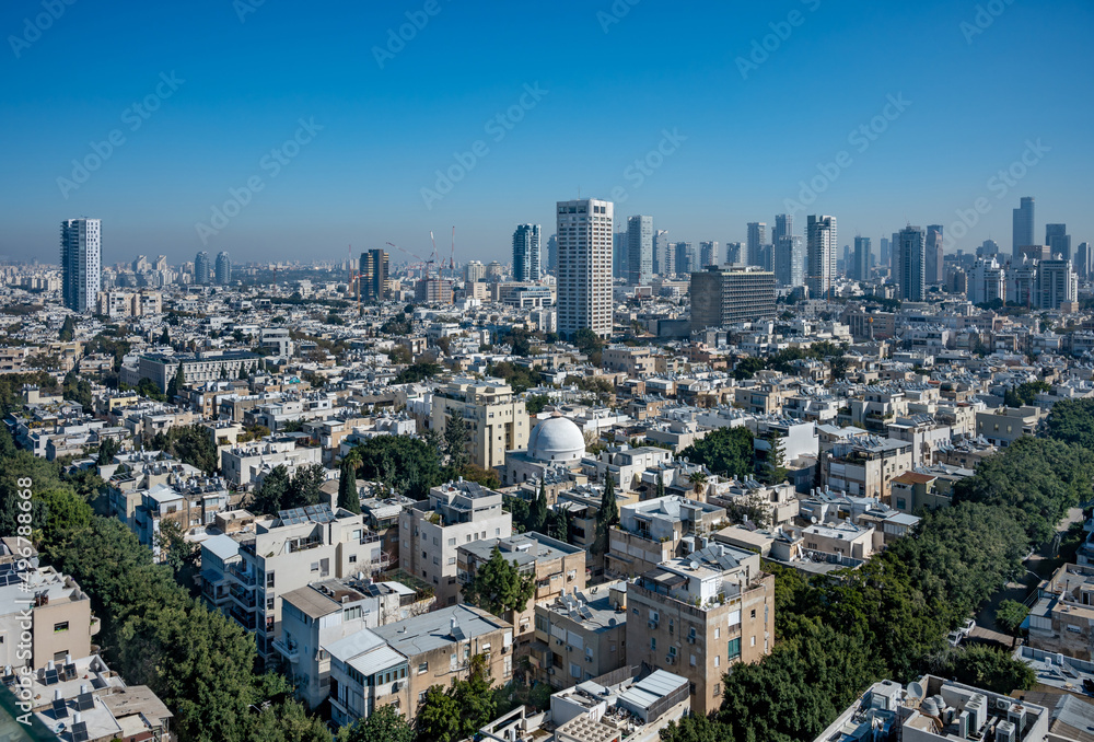 Tel Aviv Skyline view,  Israel.
