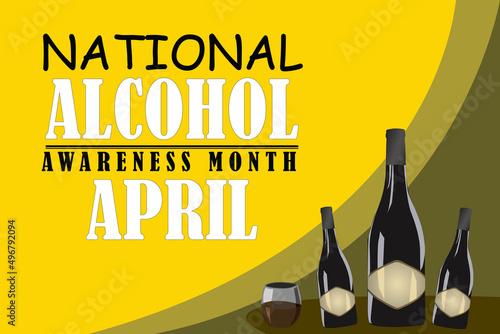 Vector Design For National Alcohol Awareness Month April