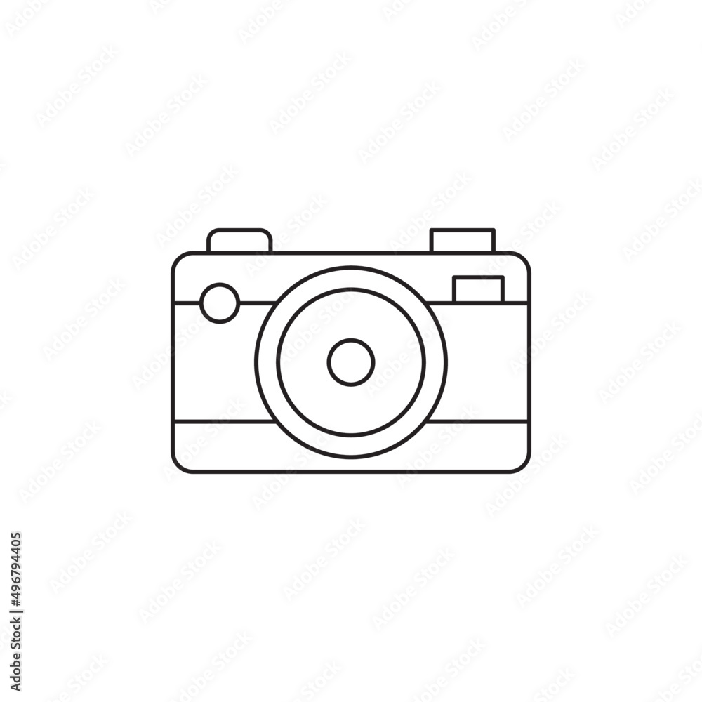 Camera, digital icon line style icon, style isolated on white background