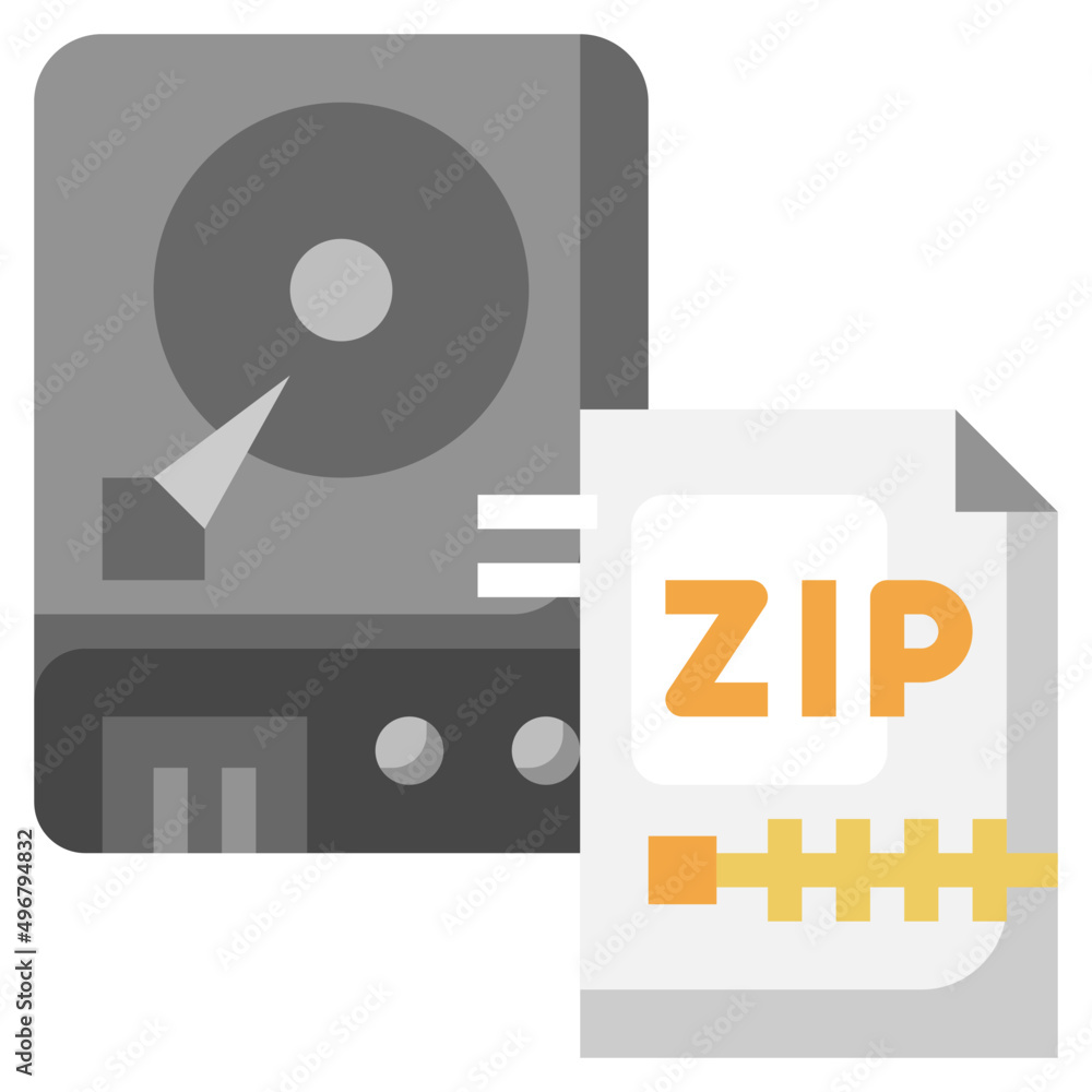 ZIP flat icon,linear,outline,graphic,illustration ZIP flat icon,linear,outline,graphic,illustration
