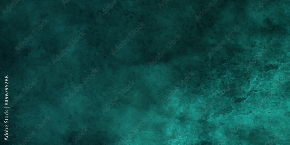 Abstract creative and decorative dark or green grunge paper texture background. Ancient blue or green distressed grunge concrete wall texture background for any design and construction related works.
