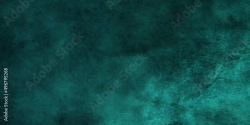 Abstract creative and decorative dark or green grunge paper texture background. Ancient blue or green distressed grunge concrete wall texture background for any design and construction related works.