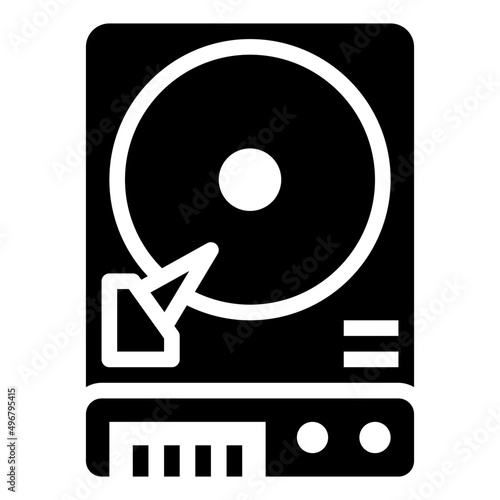 HARDDISK glyph icon,linear,outline,graphic,illustration