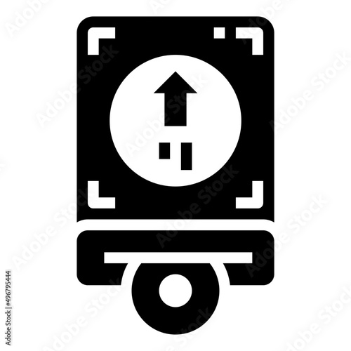 HARDDISK glyph icon,linear,outline,graphic,illustration