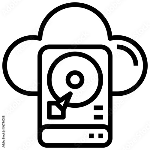 CLOUD line icon,linear,outline,graphic,illustration