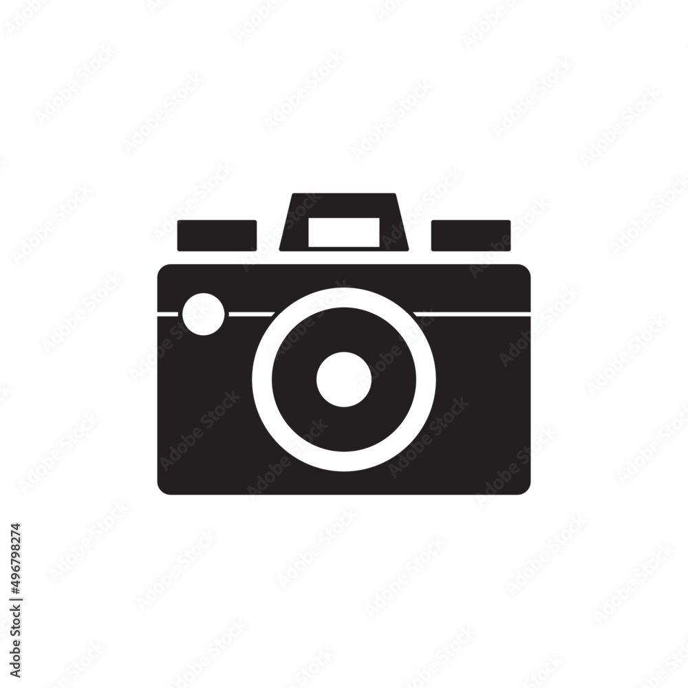 Camera, digital icon in black flat glyph, filled style isolated on white background Camera, digital icon in black flat glyph, filled style isolated on white background
