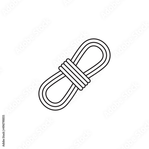 Climbing coil moutaineering icon line style icon, style isolated on white background