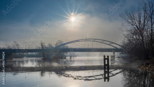 Fürstenwalde, Spreebrücke am Morgen