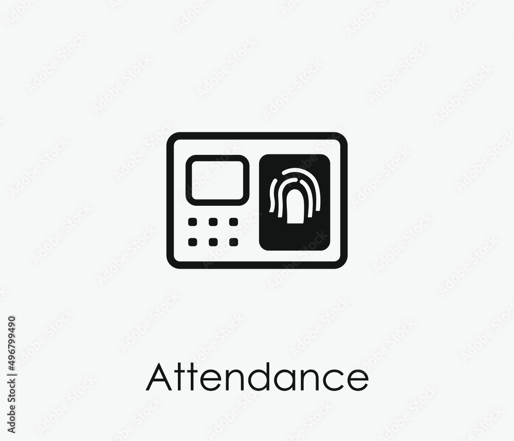 Attendance vector icon. Editable stroke. Symbol in Line Art Style for Design, Presentation, Website or Apps Elements, Logo. Pixel vector graphics - Vector