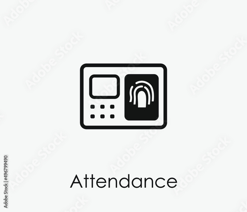 Attendance vector icon. Editable stroke. Symbol in Line Art Style for Design, Presentation, Website or Apps Elements, Logo. Pixel vector graphics - Vector