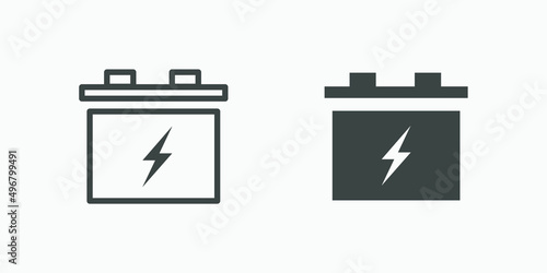 battery, charge, accumulator, energy, electric icon vector symbol