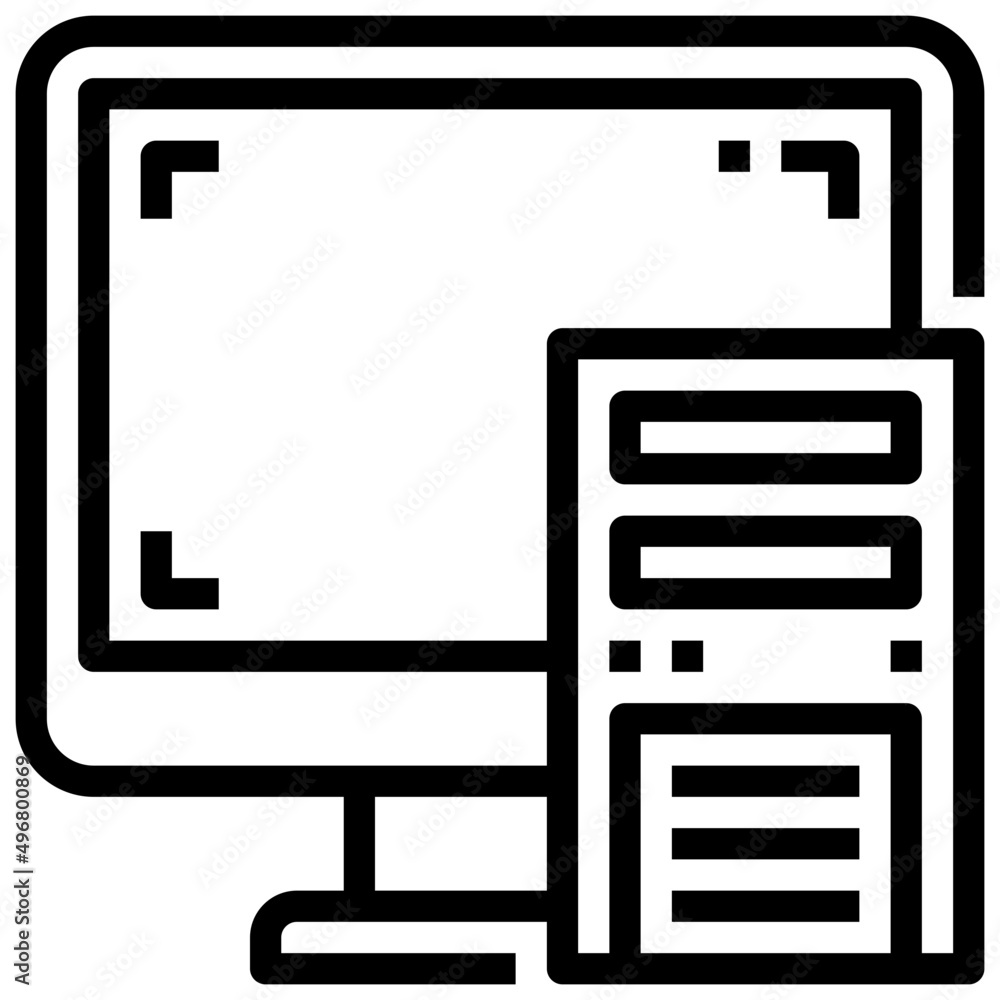 COMPUTER line icon,linear,,graphic,illustration COMPUTER line icon,linear,,graphic,illustration