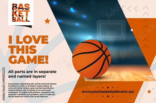 Template for your basketball event invitation