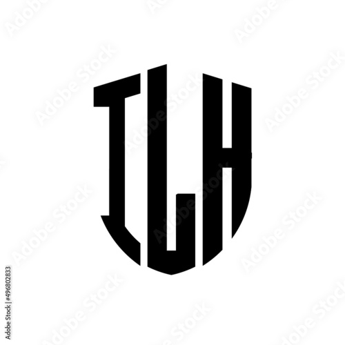 ILH letter logo design. ILH modern letter logo with black background. ILH creative  letter logo. simple and modern letter logo. vector logo modern alphabet font overlap style. Initial letters ILH   photo