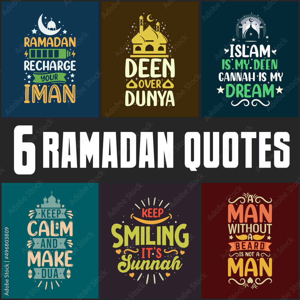 Ramadan design bundle, Islamic quotes set. Ramadan SVG bundle