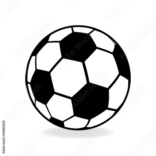 Football ball icon isolated flat design vector illustration.