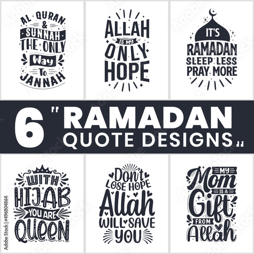 Ramadan design bundle  Islamic quotes set. Ramadan SVG bundle