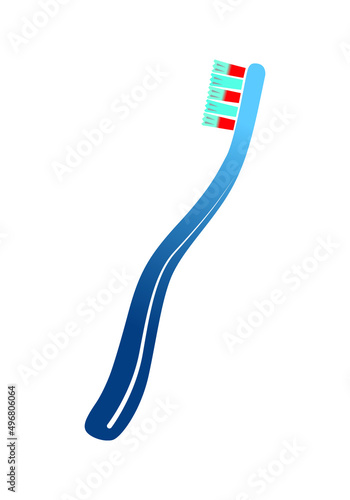 Plastic toothbrush vector icon isolated on white. Tooth brush icon.