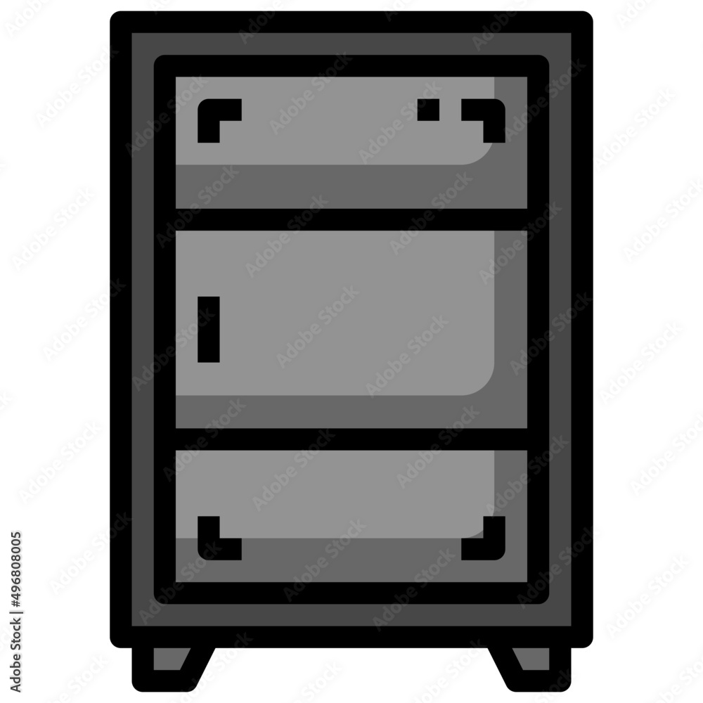 CABINET filled outline icon,linear,outline,graphic,illustration CABINET filled outline icon,linear,outline,graphic,illustration