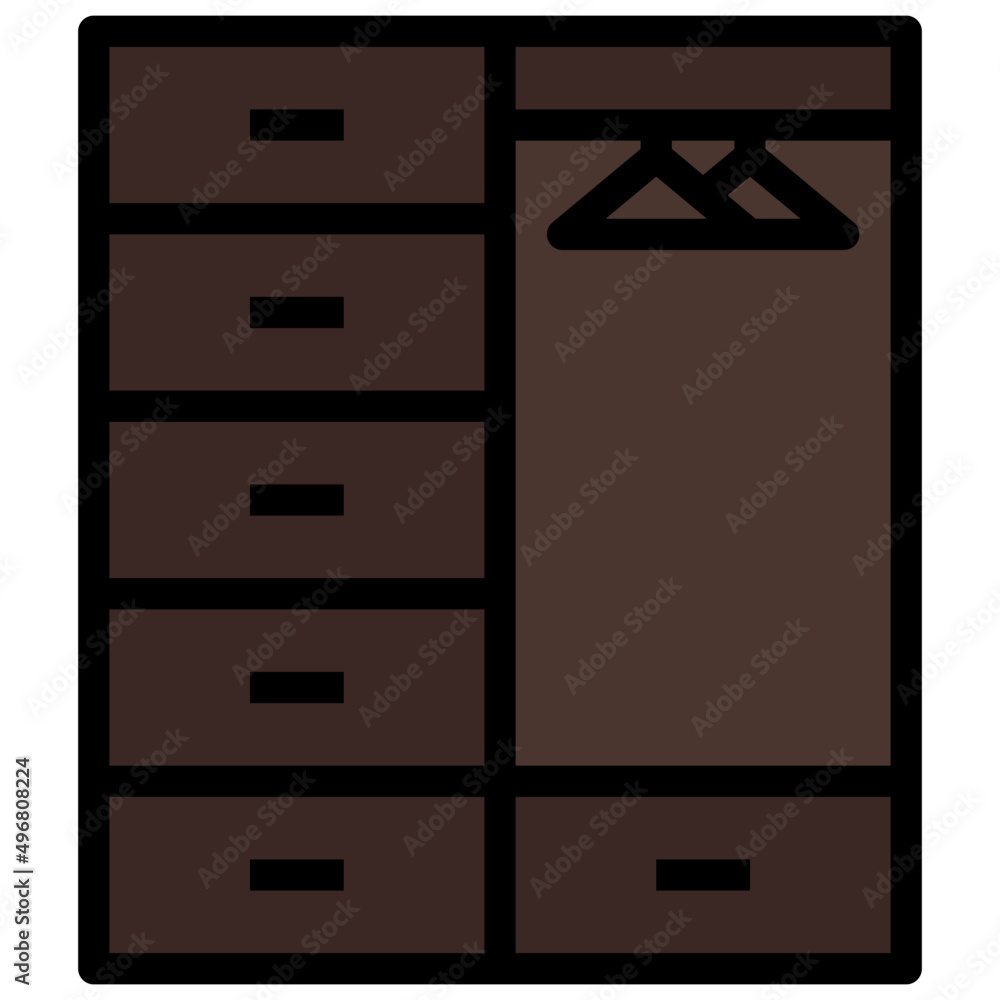 WARDROBE filled outline icon,linear,outline,graphic,illustration WARDROBE filled outline icon,linear,outline,graphic,illustration