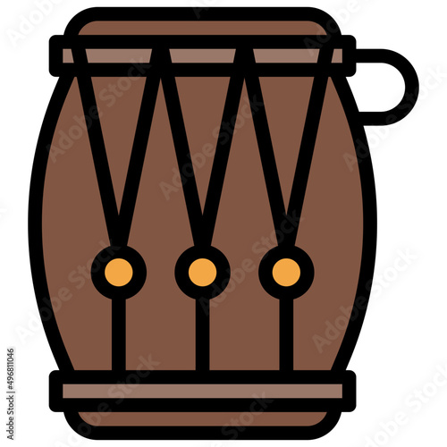 DRUM filled outline icon,linear,outline,graphic,illustration