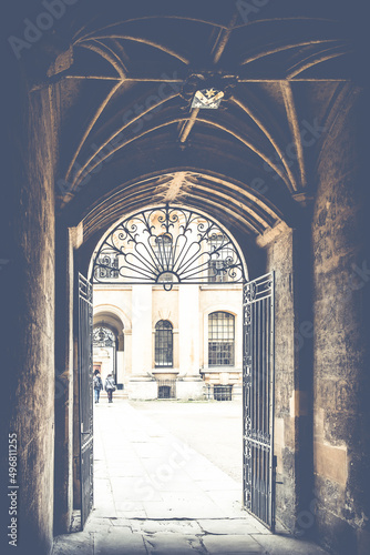 Glimpse into the student life at Brasenose College quad in Oxford photo