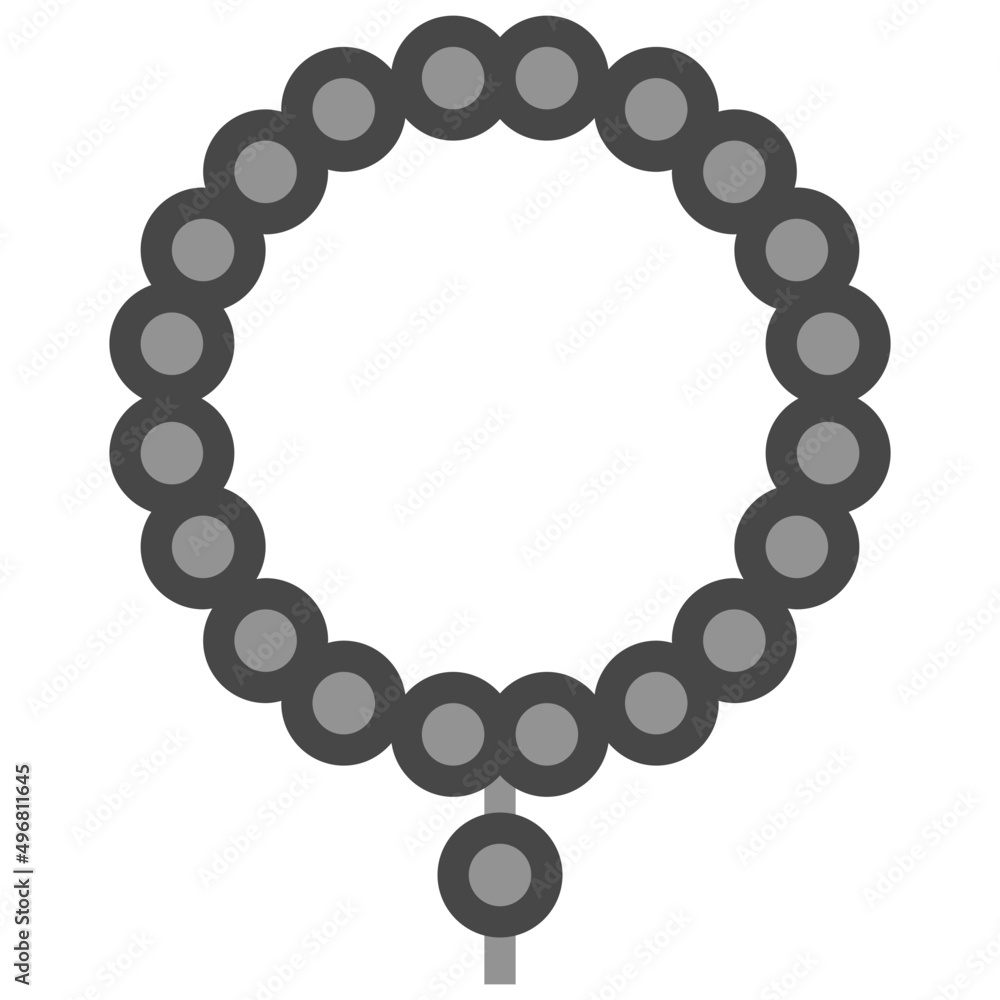 Obraz premium BEADS flat icon,linear,outline,graphic,illustration