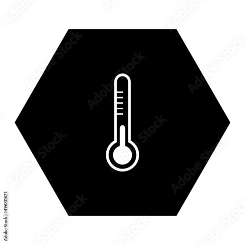 Thermometer und Sechseck