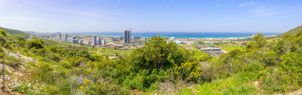 Western slopes of Mount Carmel and the Mediterranean Sea, Haifa