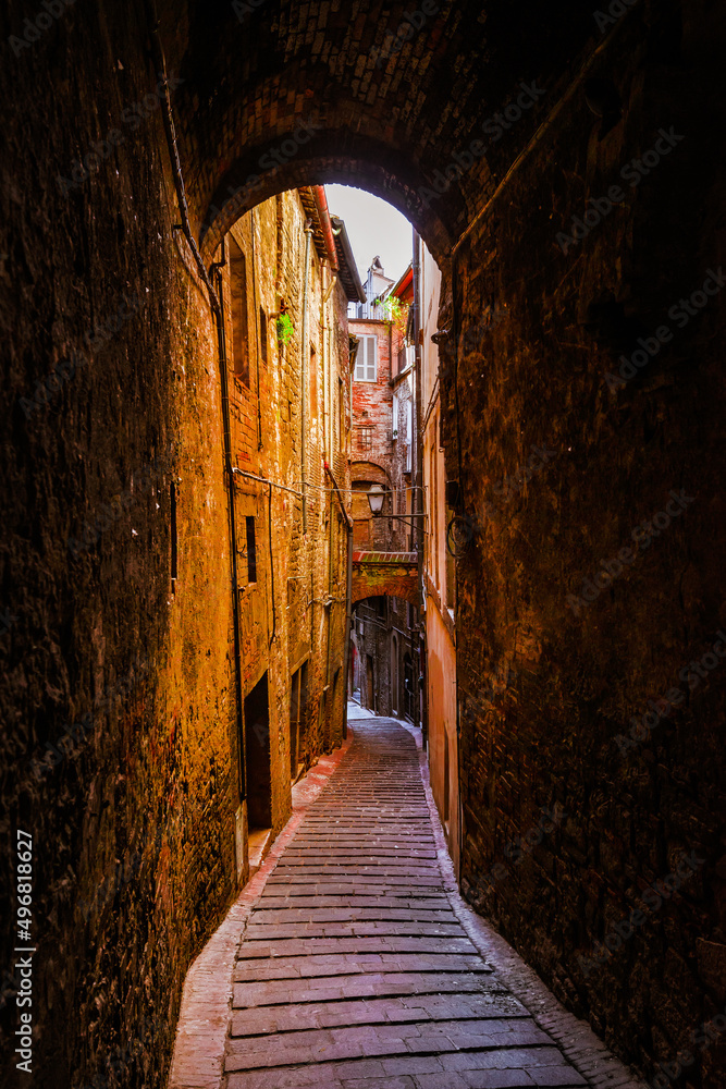 Perugia historical center ancient street