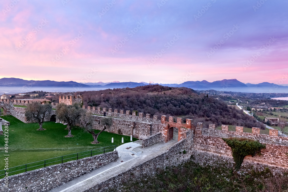The Rocca di Lonato was built in the 10th century and today is managed by the Ugo da Como Foundation. Lonato del Garda, Brescia province, Lombardy, Italy.