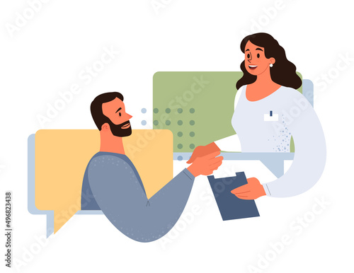 Negotiation concept. Opposite opinions, directions, interests and points