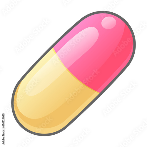 薬（カプセル）のイラスト