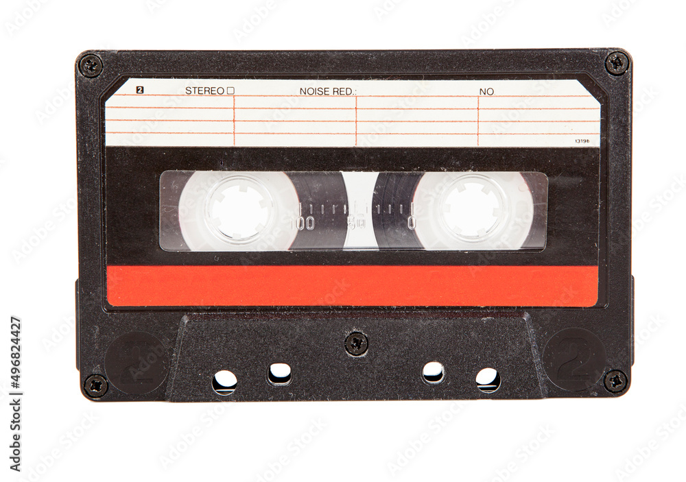Obraz premium Audio cassette isolated on the white background