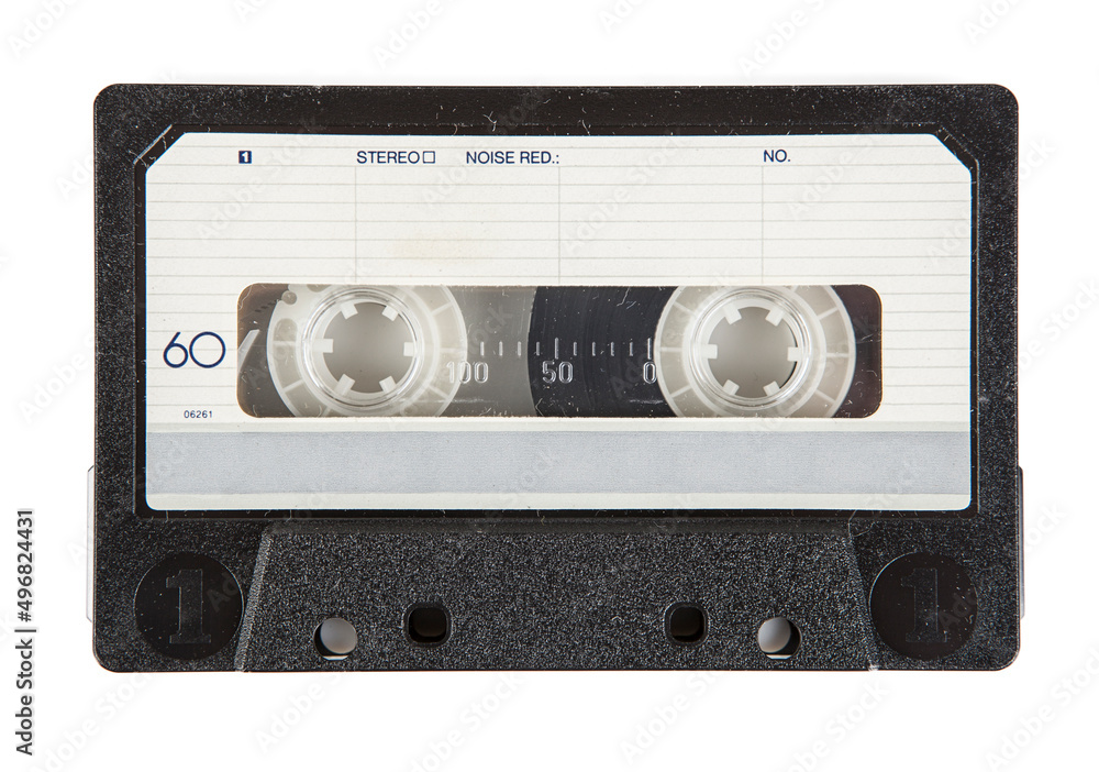 Obraz premium Audio cassette isolated on the white background